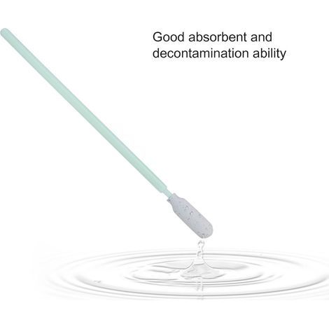 Lot de 100 écouvillons de nettoyage en mousse antistatique à embout rond pour lentilles de disque d'imprimante (1/5)