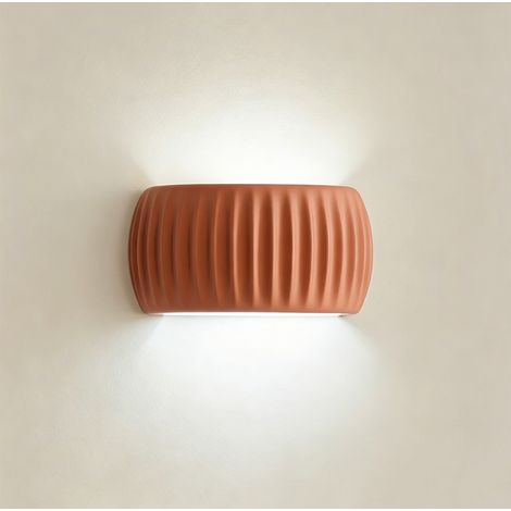 Applique murale en résine forme de citrouille, Lumière blanche – 220V, douille G9 – Dimensions 24 × 13 cm – Idéale pour chambre, couloir, salon