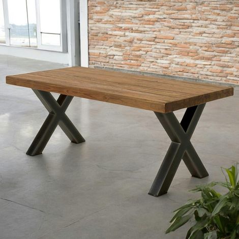 Table à manger en teck recyclé naturel 180 cm KERALA (1/5)