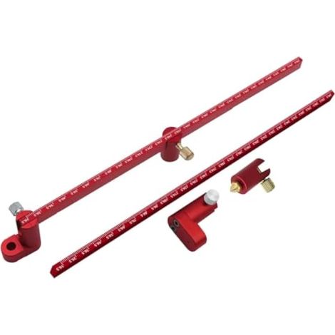 Compas de Menuiserie à Tracer, Règle Circulaire en Alliage d'aluminium de 300 mm, Jauge de Marquage pour Cercles en Aluminium, Compas de Centre pour Menuiserie, Marqueur de Ligne Circulaire à Point (1/5)