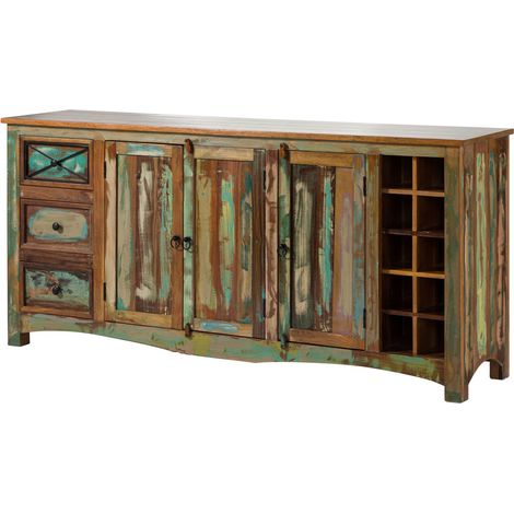 credenza in legno di Legno riciclato 193x45x90 multicolore laccato NATURE OF SPIRIT 15