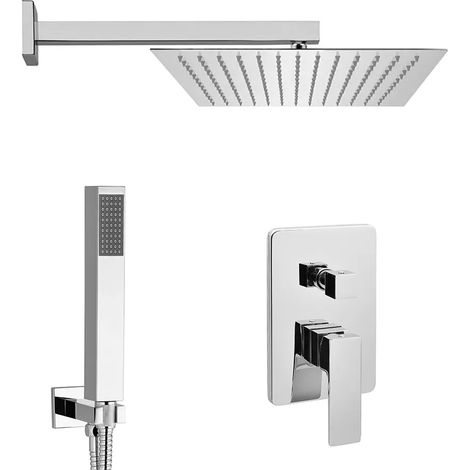 Set doccia incasso Kubo soffione 20x20 cm e kit doccia completo (1/5)
