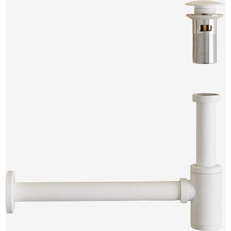 Set de sifón de lavabo en acero inoxidable Bibur y válvula de desagüe para lavabo tipo Click-Clack Orveta SKLUM             