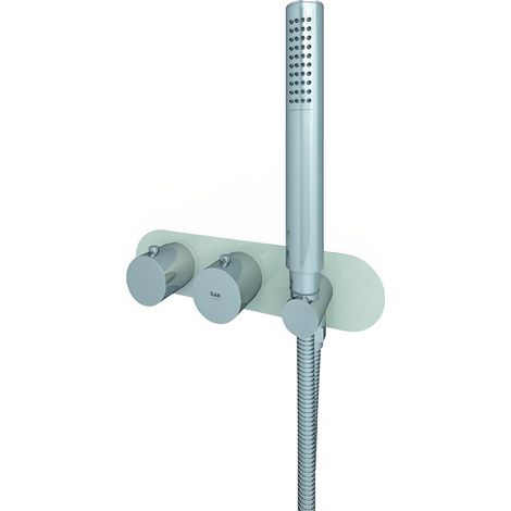 RAK Feeling Greige Round Horizontal Concealed Thermostatic Dual Control Shower Valve - RAKFSV2505RHS (1/2)