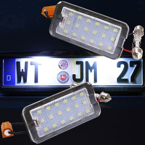 KIT LUCI TARGA A LED COMPATIBILE CON FIAT ABARTH  500  500C  MY 2007-2016, VETRO TRASPARENTE (1/3)