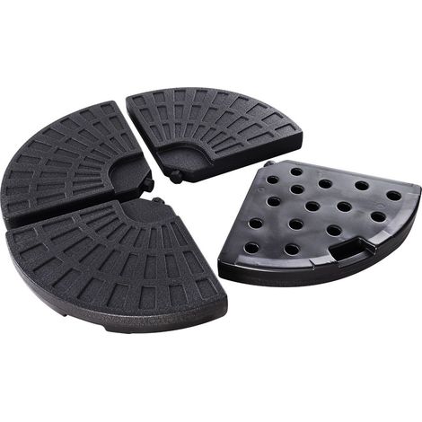 Base in plastica per ombrellone palo laterale marmette quadrate da riempire (1/4)
