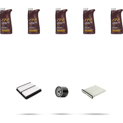 Kit tagliando 3 FILTRI e 5L OLIO compatibile con Mazda Cx-5 (KE) 2.0 Skyactiv-G 118kw dal 2012 (1/4)