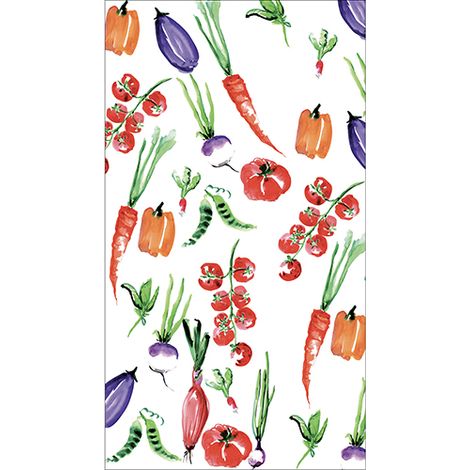 Sticker réfrigérateur et lave vaisselle, légumes peints à l'aquarelle design, 180 cm X 100 cm (1/4)