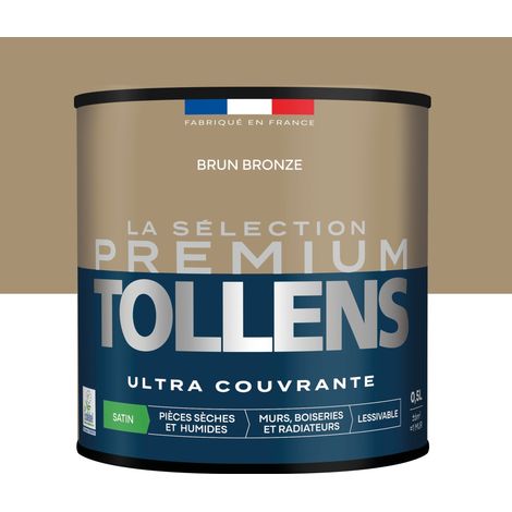Tollens - Peinture intérieure couleurs - La Sélection Premium Satin - Ultra Couvrante - Brun Bronze 0,5 L - 6m²