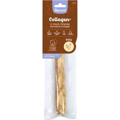 Collagen più  1 tronchetto pollo per cani 12 confezioni x 50 g cad. - M/L