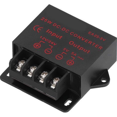 Convertisseur de tension DC 12V 24V à 5V 5A, réducteur d'alimentation, Module de transformateur régulateur