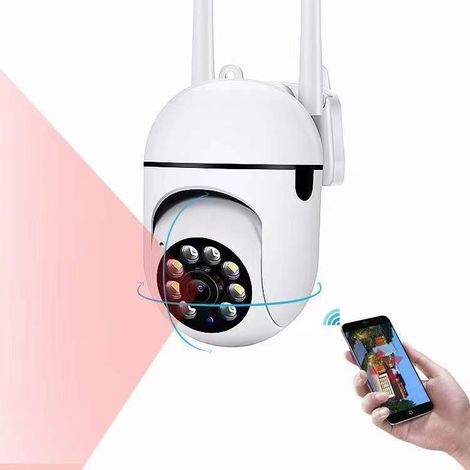 Caméra ampoule A7 avec contrôle PTZ intelligent via réseau sans fil (WiFi) pour la surveillance intérieure et extérieure de votre domicile – Carte mémoire 32 Go (1/4)