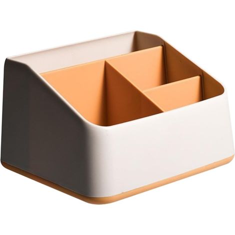 Große gelbe Aufbewahrungsbox für den Schreibtisch, multifunktionaler Organizer mit mehreren Fächern für Büro- und Schulbedarf, ideal zur Organisation von Büro- und Schulmaterialien. (1/5)