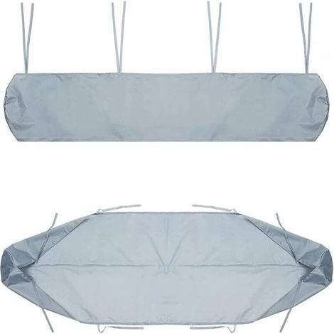 Housse auvent jardin 3,5m, 210D oxford anti-UV étanche, protection hiver (gris)