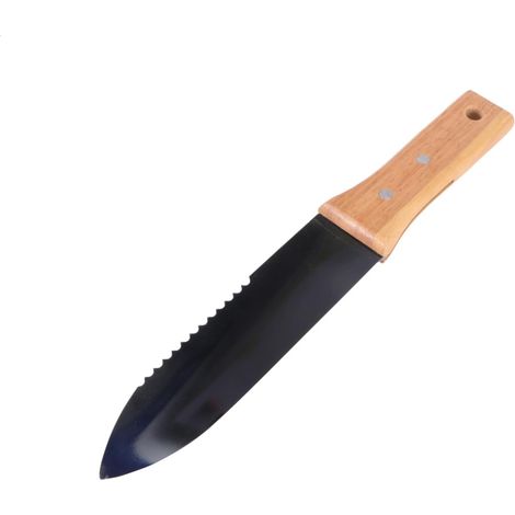 Couteau Outillage de Jardin Outils de Jardin kit de Age s Age Lage de creusement du Sol de Plantation Pelle à Terre Acier Inoxydable Black (1/5)