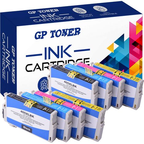 8 cartouches d'encre CMJN x2 pour Epson E405XL (1/5)