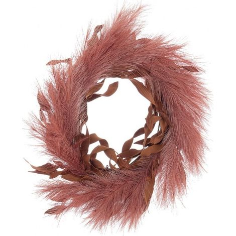 Ghirlanda tonda natalizia "Infinity" in poliestere color Rosa antico decorazione Natalizia