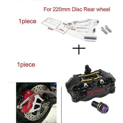 Étrier de frein de moto Rpm, disque de 82 mm, pour scooter Yamaha Aerox Jog Bws Nmax Xmax Rsz Wisp Force Dirt Pit Bike Grom Dio--220 Noir D (1/5)