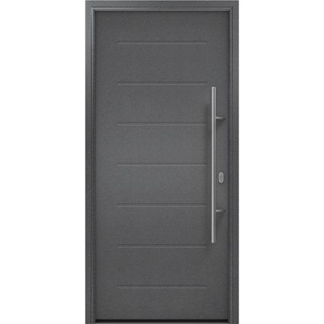Hörmann Ecostar Haustür "ISOPRO IP 015", anthrazit metallic (CH 703), 110 x 210 cm (B x H), DIN Rechts