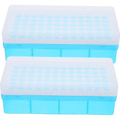 2 Pcs Support pour Tubes à Microcentrifugeuse en Plastique 72 Trous Capacité 0,5-2 Ml Maintien et Congélation Tubes Laboratoire École Couleur Aléatoire (1/5)