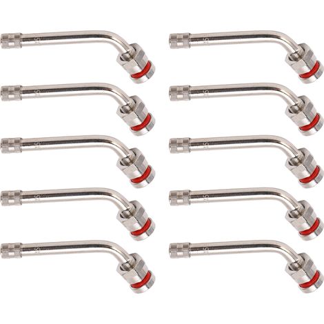 Lot de 10 valves de pneu de camion TR545D à 60 degrés pour jantes en aluminium Alcoa 22,5 et 24,5 pouces (1/5)