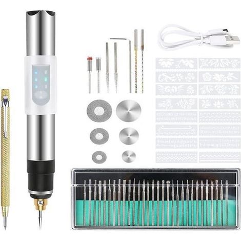 Mini-Elektroschleifer mit Lithium-Akku, kleine Schleifmaschine für Nagelkunst, Gravuren, Polieren und Beschriftungen (1/5)