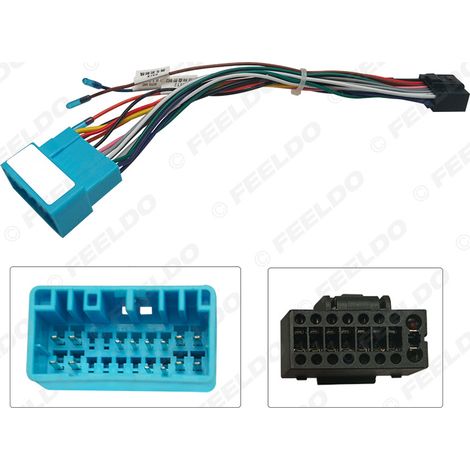 16-pin power adapter cable compatible with entry-level Chevrolet Cavalier/Orlando (2006-2015) equipped with a large-screen Android navigation system. (1/5)