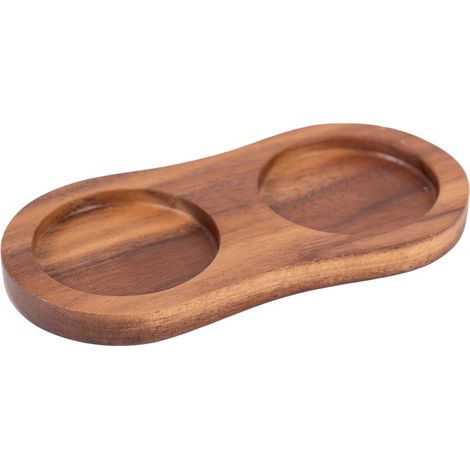 Plateau pour moulins à sel et à Poivre, Repos pour moulins à Poivre, protège la Table à Manger, diamètre intérieur de 5,5 cm (Le Moulin à Poivre et Le Moulin à sel ne sont Pas Inclus) (1/5)