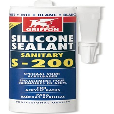 Griffon Silicone sanitaire S200 cartouche de 300ml pour Acrylique trijs (1/5)