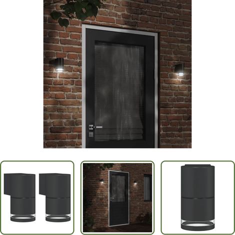Éclairage extérieur - Appliques murales extérieur 2 pcs aluminium moulé sous pression (1/5)