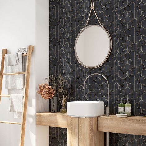 Crédence adhésive salle de bain - Arches Design - 60x60 cm - Adhésif MAT (1/4)