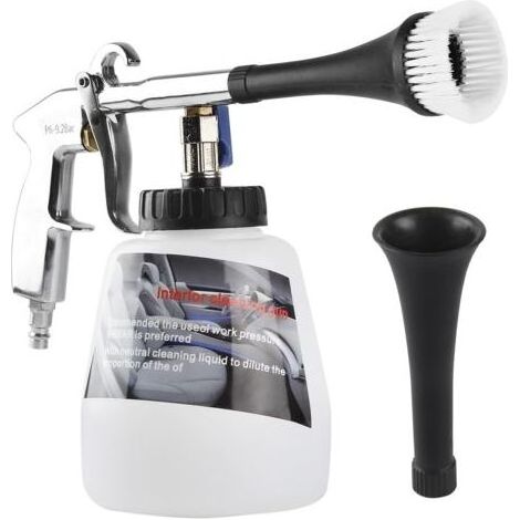 Pistolet Nettoyage Voiture, Pistolet de Nettoyage Pour Intérieur, Automatique Air Comprimé Pulvérisateur Avec Brosse de Buse, Convient à Intérieur de Voiture Entretien Accueil Nettoyer (1/5)