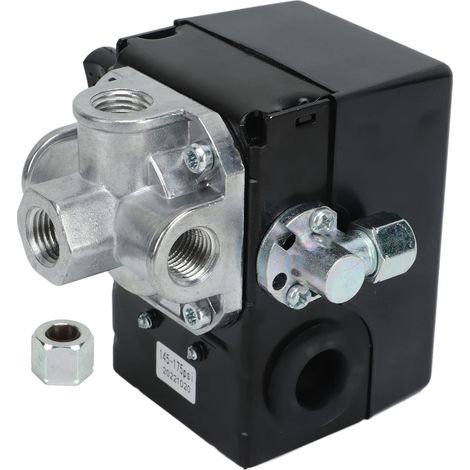 Pressostat De Compresseur d'air, Pressostat à 4 Ports avec Remplacement du Pressostat en Métal De Déchargeur Réglable (1/5)