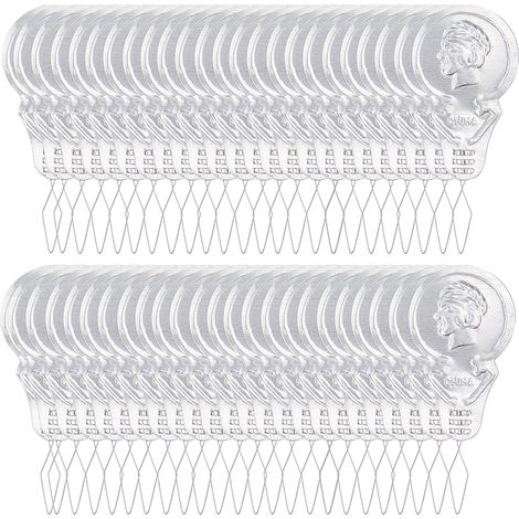 50 Pièces Enfile Aiguille,Enfile-Aiguilles En Aluminium,Enfileurs d'Aiguille à Coudre de Machine à Main,Feuille de Filetage,Pour Travaux d'aiguille,Couture,Travaux Manuels,Filetage,Argent (1/5)