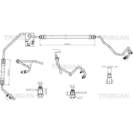 Tuyau hydraulique, direction TRISCAN 8516 25002 RENAULT 7700 430 949