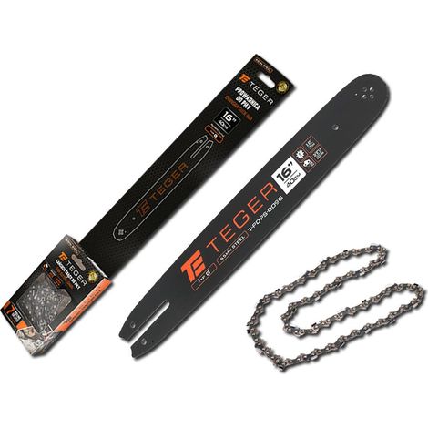 Schneidesatz, 40 cm Schwert + Kette, 1,3 mm, 55 og, 9 Zähne, G-Aufnahme, Teger (1/3)