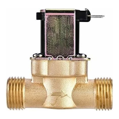 Électrique électrovanne magnétique en laiton 1/2" AC 220V N/C Normalement fermée Robinet de débit pour contrôle de l'eau-LIAIKI (1/5)