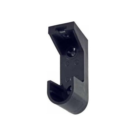 Supporti laterali per tubo ovale in plastica colore nero 2 pz. (1/2)