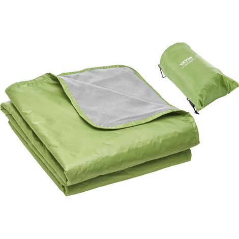 VEVOR Coperta da Campeggio, Grande Coperta Calda da Stadio, Impermeabile e Antivento, Pile di Poliestere, Ignifuga, Ideale per Esterni, Picnic, Escursioni, Eventi, Viaggi, 2 m x 1,5 m Verde Militare