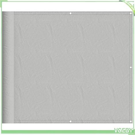 Écran de balcon - FAFEICY - 4000008 - 90x400 cm - 100% polyester Oxford PU - Gris clair (1/5)