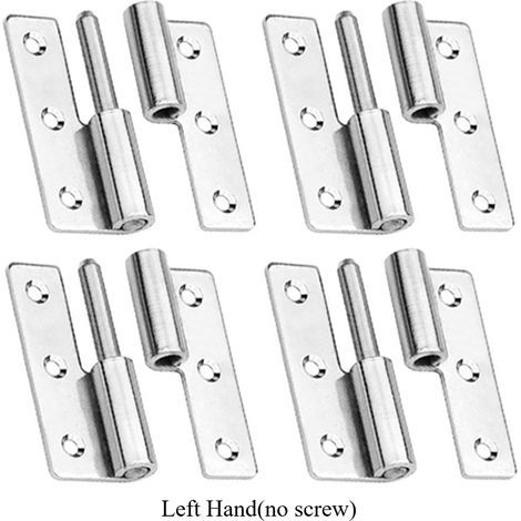 Set mit 4 Edelstahl-Hebelbändern, 7,6 cm (3 Zoll) – links und rechts, polierte/gebürstete Oberfläche, modernes Design für Türen und Fenster – Beschläge für den privaten und gewerblichen Bereich (1/4)