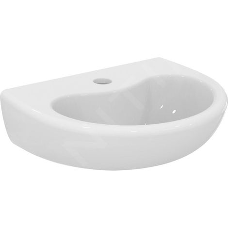 Ideal Standard Contour 21 - Lavabo 400x330 mm, 1 ouverture pour mitigeur, sans déversoir, blanc S263901 (1/2)