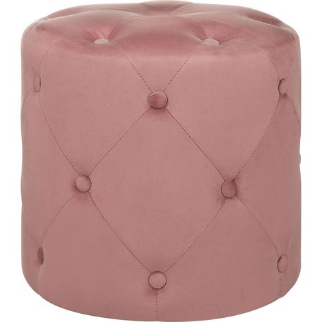 Pouf COROLLA Samtstoff Rosa