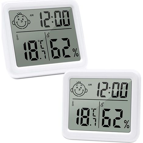 Stück Thermometer-Hygrometer für den Innenbereich, digitales LCD-Hygrometer für den Innenbereich, für Zuhause, Schlafzimmer, Babyinkubator, Ankleidezimmer usw.