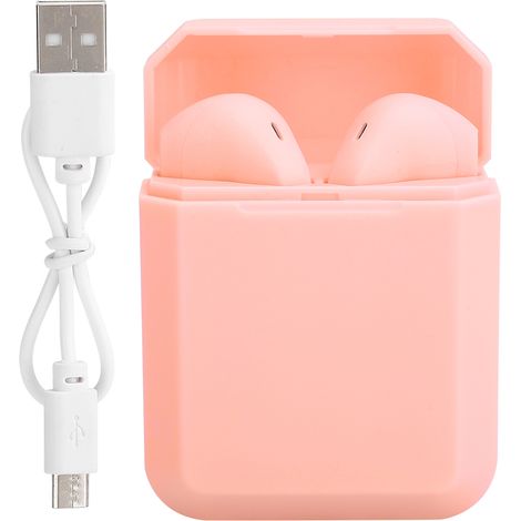 Bluetooth-Stereo-Kopfhörer mit Geräuschunterdrückung, Touch-Steuerung, wasserdicht, schweißresistent, True Wireless Stereo (TWS) Ohrhörer, Pink (1/5)