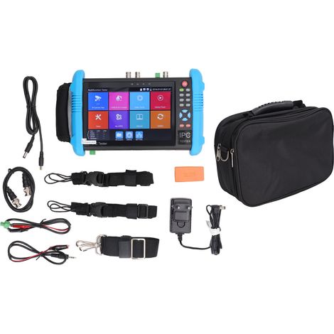 Testeur de réseau Ethernet 7 pouces, testeur IP et caméra analogique, écran double pour surveillance, prise UE 100-240V, outil de diagnostic professionnel (1/5)