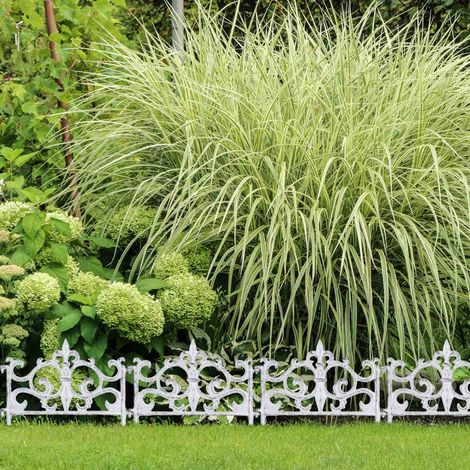 Vintage garden bed fence 10 cast iron panels