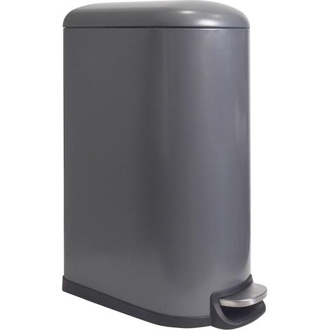Bote de basura urbano - 40 L - Rectangular - Gris mate