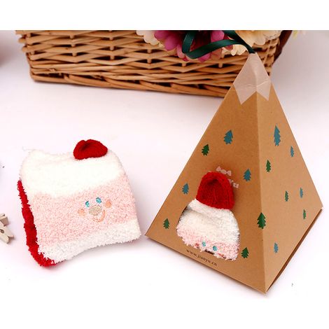 Altre decorazioni natalizie, graziosi calzini con animali 3D, calzini in pile corallo, calzini invernali spessi con ricami a cartoni animati, divertenti calzini natalizi per donna