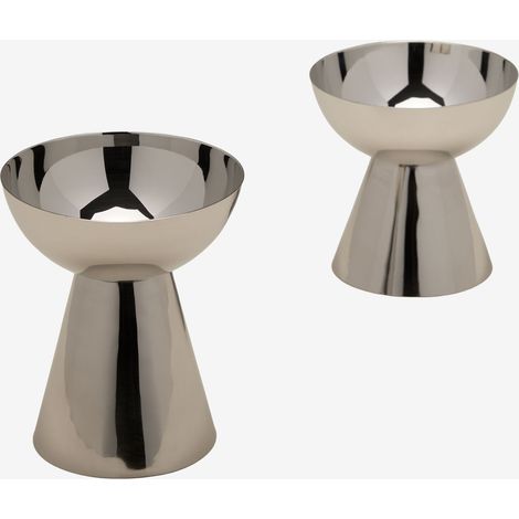 Set de 2 chandeliers en acier inoxydable Silentinan SKLUM Acier inoxydable brillant (1/5)